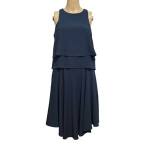 Tibi Layered Sleeveless Midi Dress Size US 2